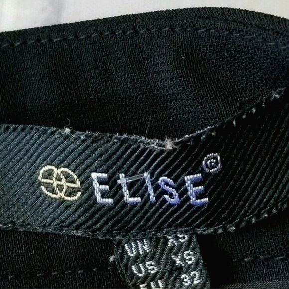 Elise Luxurious Loose Flowy Black Crop Slacks/Pants- Pleated Front- Size XS - Picture 10 of 10